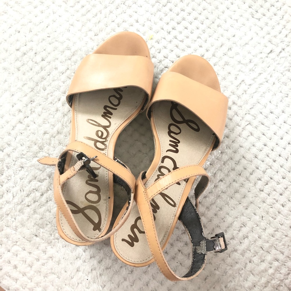 ✨SELLING LOW✨‼️ Sam Edelman Nude Platform Sandals